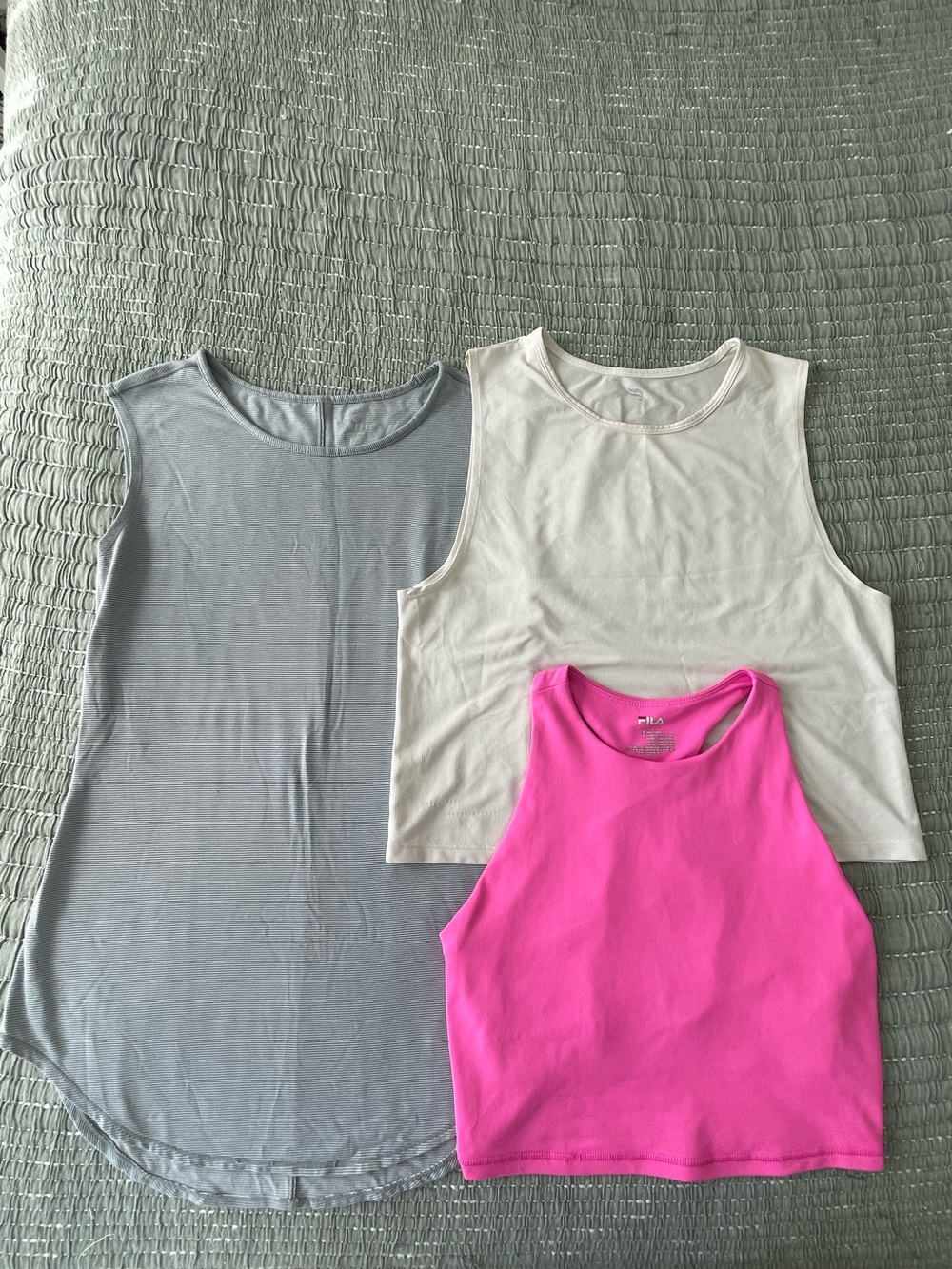 Set of 3 Activewear Tops Size S - Fila, Fabletics, Athleta Gym Athetlic